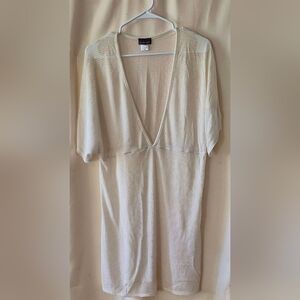 Jordan Taylor White Textured Knit Swimwear Cover Up